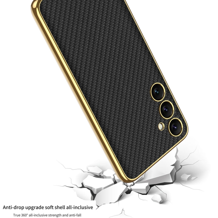 For Samsung Galaxy S24 5G GKK Plating TPU + Leather Full Coverage Phone Case(Pink)