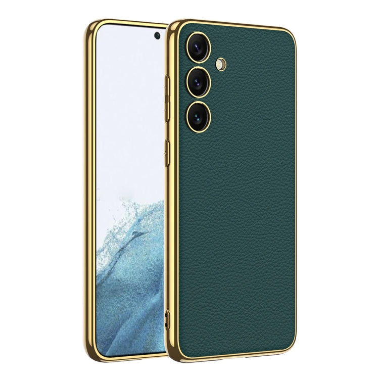 For Samsung Galaxy S24 5G GKK Plating TPU + Leather Full Coverage Phone Case(Green) - Galaxy S24 5G Cases by GKK | Online Shopping South Africa | PMC TechLife | Buy Now Pay Later Mobicred