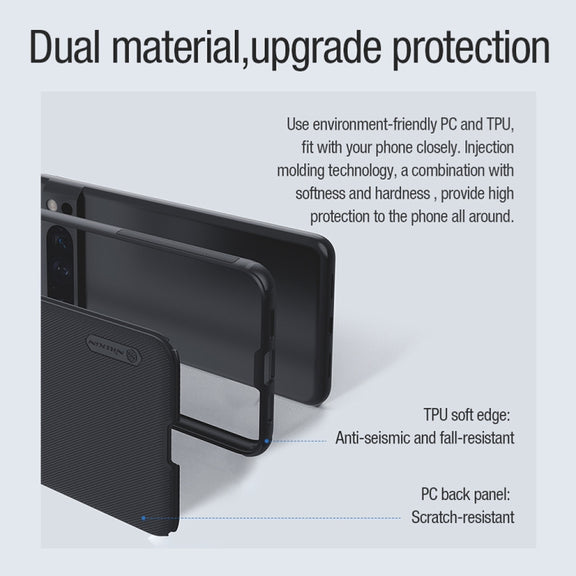 For Google Pixel 8 Pro NILLKIN Frosted Shield Pro Magnetic Magsafe Phone Case(Black)