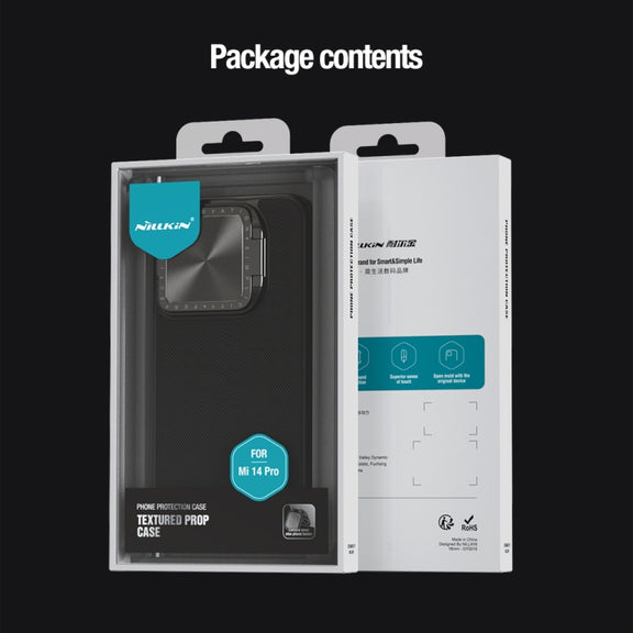 For Xiaomi 14 Pro NILLKIN Textured Prop Lens Protection Holder Nylon Phone Case(Black)