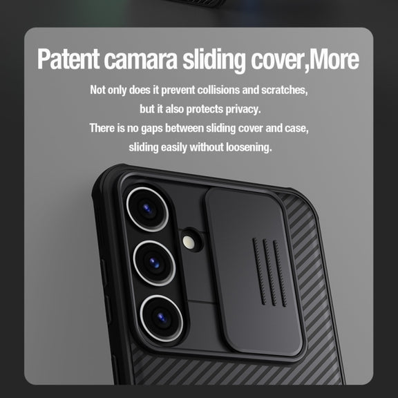 For Samsung Galaxy S24+ 5G NILLKIN Black Mirror Pro Series Camshield PC Phone Case(Black)
