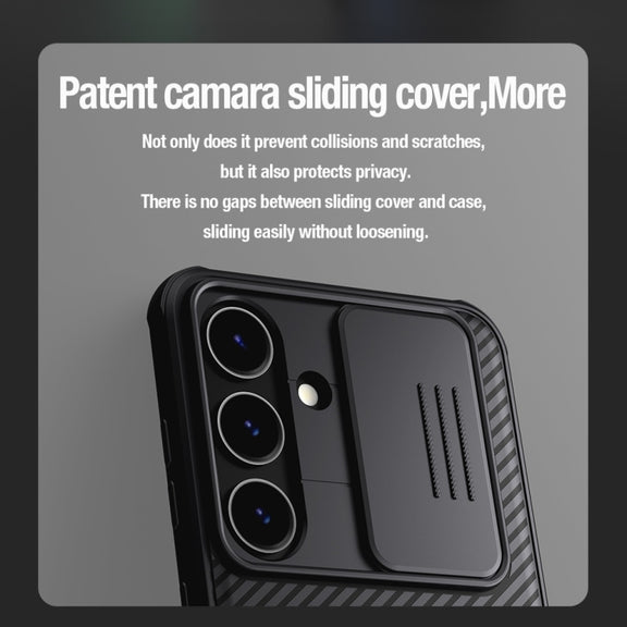 For Samsung Galaxy S24 5G NILLKIN Black Mirror Pro Series Camshield PC Phone Case(Black)