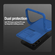 For Samsung Galaxy S24 5G NILLKIN Black Mirror Pro Series Camshield PC Phone Case(Black)