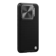 For Xiaomi 14 Pro NILLKIN Textured Prop Magnetic Lens Protection Holder Nylon Phone Case(Black)