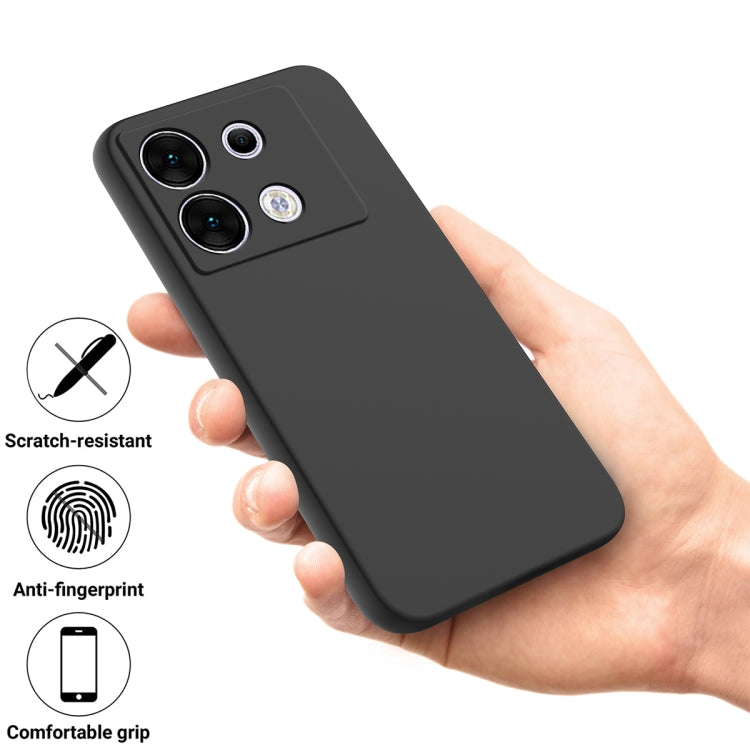 For Infinix Zero 30 5G Solid Color Liquid Silicone Dropproof Full Coverage Phone Case(Black) - free shipping - PMC Jewellery - Order now!