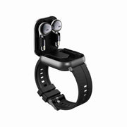 D8 2.01 inch 2 in 1 Bluetooth Earphone Silicone Band Smart Watch, Support Wellness Tracking / NFC(Black)