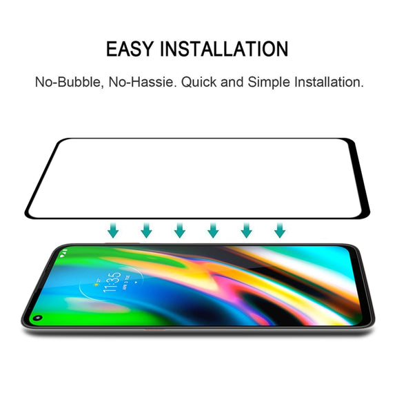 For Motorola Moto G9 Plus Full Glue Full Screen Tempered Glass Film