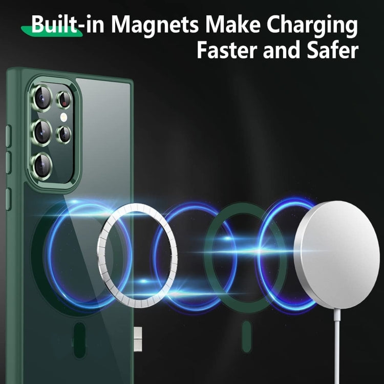 For Samsung Galaxy S24 Ultra 5G Acrylic PC MagSafe Magnetic Phone Case(Green)
