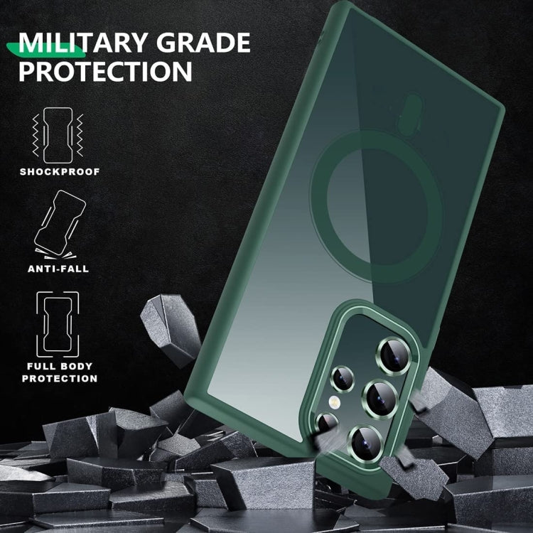 For Samsung Galaxy S24 Ultra 5G Acrylic PC MagSafe Magnetic Phone Case(Green)