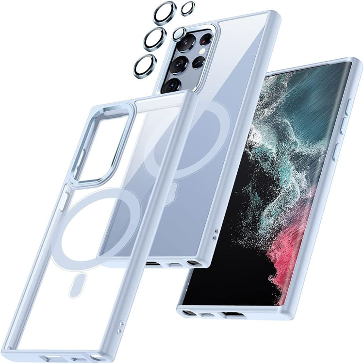 For Samsung Galaxy S24 Ultra 5G Acrylic PC MagSafe Magnetic Phone Case(Sierra Blue) - Galaxy S24 Ultra 5G Cases by PMC TechLife | Online Shopping South Africa | PMC TechLife