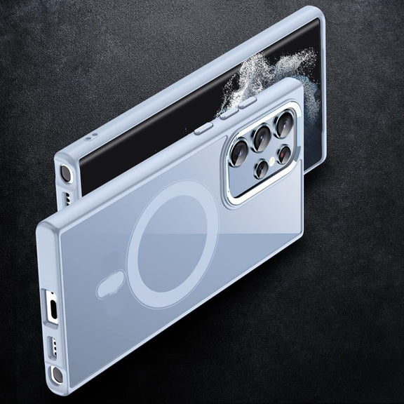 For Samsung Galaxy S24 Ultra 5G Acrylic PC MagSafe Magnetic Phone Case(Sierra Blue)