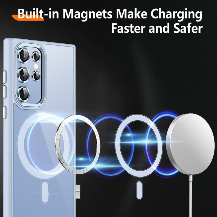 For Samsung Galaxy S24 Ultra 5G Acrylic PC MagSafe Magnetic Phone Case(Sierra Blue)