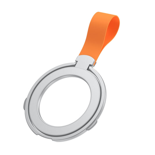 MagSafe Magnetic Pivot Stand Phone Ring Holder(Silver + Orange) - free shipping - PMC Jewellery - Order now!