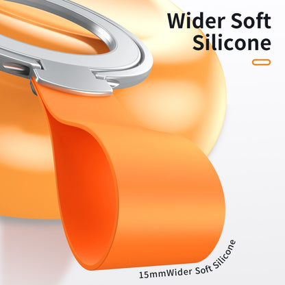 MagSafe Magnetic Pivot Stand Phone Ring Holder(Silver + Orange) - free shipping - PMC Jewellery - Order now!