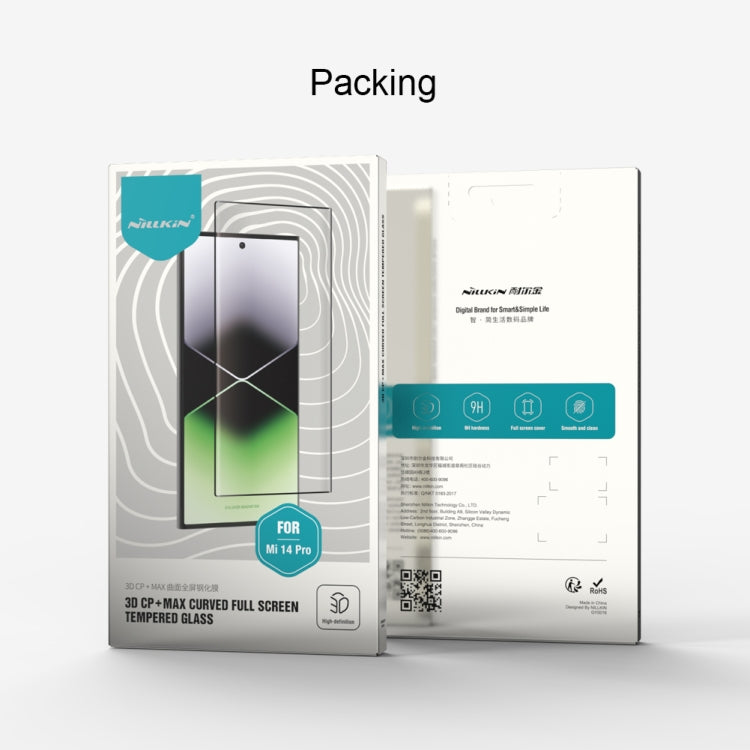 For Xiaomi 14 Pro NILLKIN 3D CP+MAX Anti-Explosion Full Coverage Tempered Glass Film