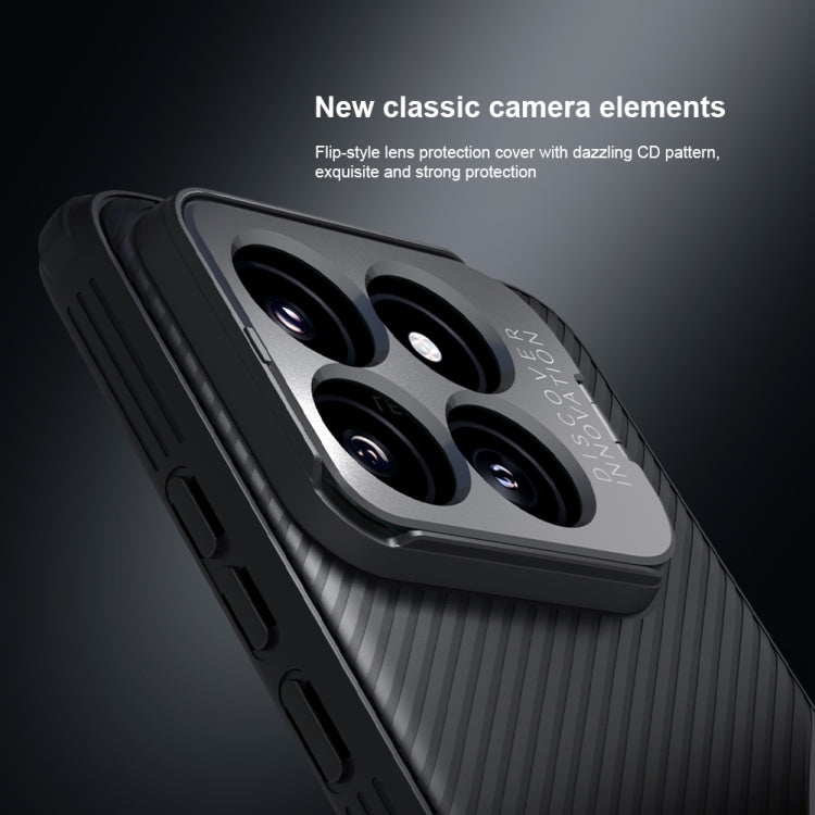 For Xiaomi 14 Pro NILLKIN Black Mirror Prop CD Texture Mirror Precise Hole Phone Case(Blue)
