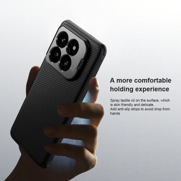 For Xiaomi 14 Pro NILLKIN Black Mirror Prop CD Texture Mirror Precise Hole Phone Case(Blue)