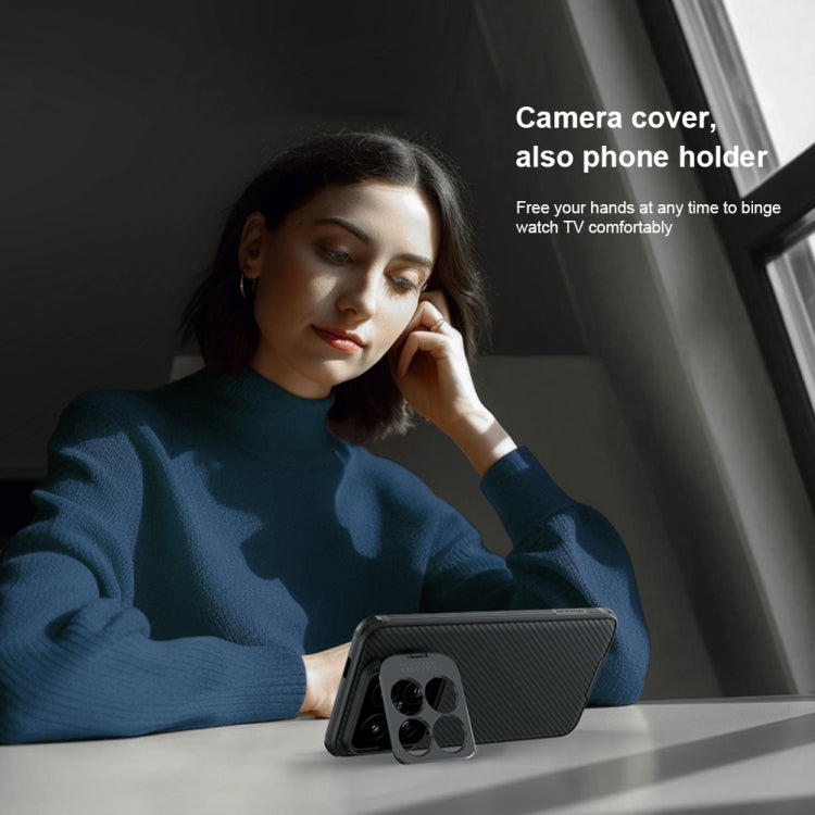 For Xiaomi 14 Pro NILLKIN Black Mirror Prop CD Texture Mirror Precise Hole MagSafe Magnetic Phone Case(Black) - 14 Pro Cases by NILLKIN | Online Shopping South Africa | PMC TechLife | Buy Now Pay Later Mobicred