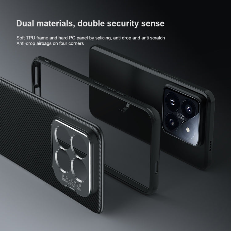For Xiaomi 14 Pro NILLKIN Black Mirror Prop CD Texture Mirror Precise Hole MagSafe Magnetic Phone Case(Black) - 14 Pro Cases by NILLKIN | Online Shopping South Africa | PMC Jewellery | Buy Now Pay Later Mobicred
