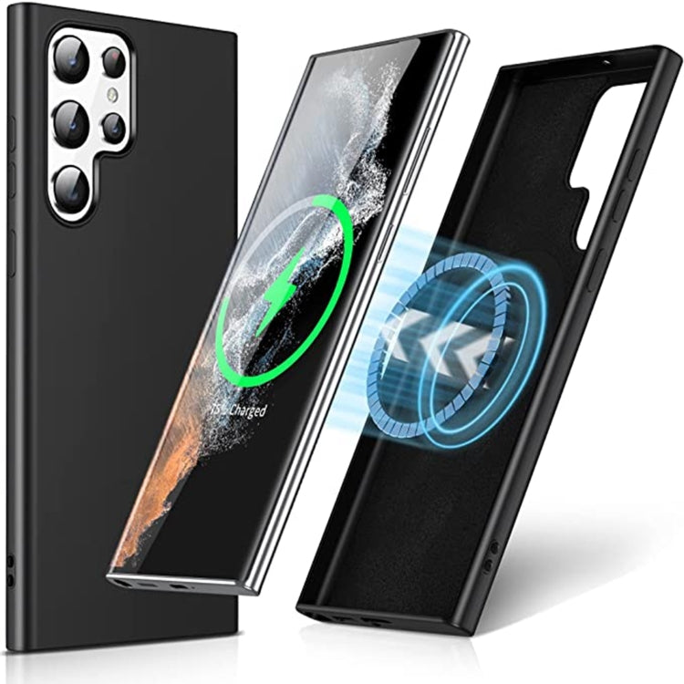 For Samsung Galaxy S24 Ultra 5G MagSafe Magnetic Liquid Silicone Phone Case(Black) - free shipping - PMC TechLife - Order now!