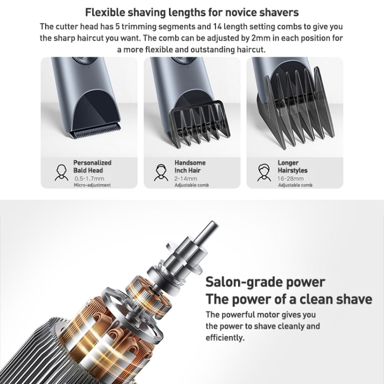 Original Xiaomi Mijia Hair Trimmer Clipper 2 Professional Clippers Titanium Alloy Blade Rechargeable Barber(Grey) - Hair Trimmer by Xiaomi | Online Shopping South Africa | PMC TechLife | Buy Now Pay Later Mobicred