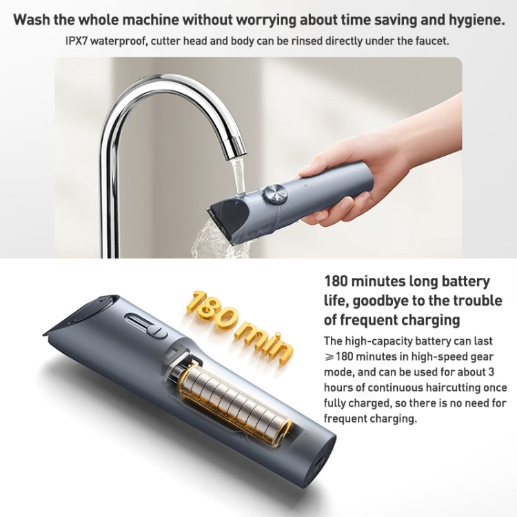 Original Xiaomi Mijia Hair Trimmer Clipper 2 Professional Clippers Titanium Alloy Blade Rechargeable Barber(Grey) - Hair Trimmer by Xiaomi | Online Shopping South Africa | PMC TechLife | Buy Now Pay Later Mobicred