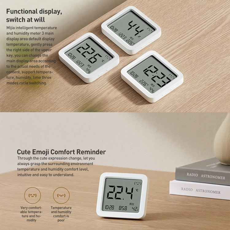 Original Xiaomi Mijia Smart Bluetooth Digital Thermometer Hygrometer 3(White) - Indoor Thermometer by Xiaomi | Online Shopping South Africa | PMC TechLife | Buy Now Pay Later Mobicred