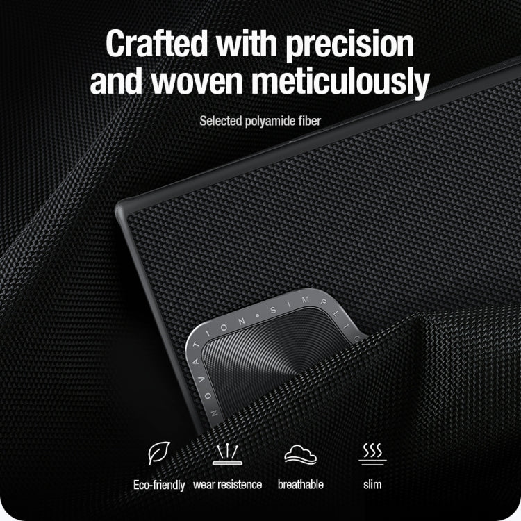 For Samsung Galaxy S24 Ultra 5G NILLKIN Textured Prop Camera Cover Holder Design Nylon Phone Case(Black)