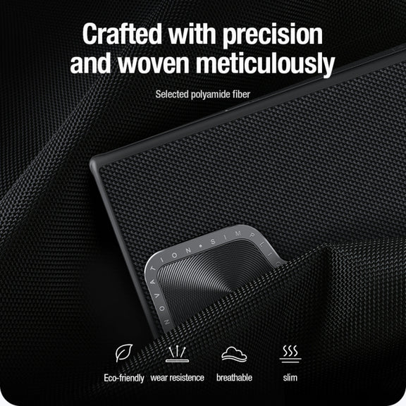 For Samsung Galaxy S24 Ultra 5G NILLKIN Textured Prop Camera Cover Holder Design Nylon MagSafe Magnetic Phone Case(Black)