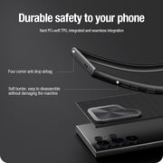 For Samsung Galaxy S24 Ultra 5G NILLKIN Textured Prop Camera Cover Holder Design Nylon MagSafe Magnetic Phone Case(Black)