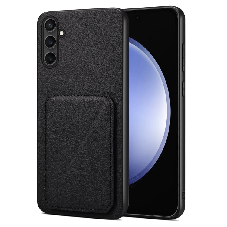 For Samsung Galaxy S23 FE 5G Denior Imitation Calf Leather Back Phone Case with Holder(Black) - free shipping - PMC TechLife - Order now!
