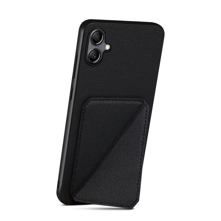 For Samsung Galaxy S23+ 5G Denior Imitation Calf Leather Back Phone Case with Holder(Black) - Galaxy S23+ 5G Cases by Denior | Online Shopping South Africa | PMC TechLife