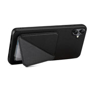 For Samsung Galaxy S23+ 5G Denior Imitation Calf Leather Back Phone Case with Holder(Black)