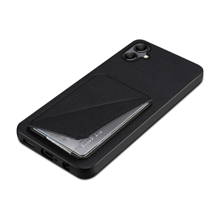 For Samsung Galaxy S23+ 5G Denior Imitation Calf Leather Back Phone Case with Holder(Black)