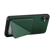 For Samsung Galaxy S23 Ultra 5G Denior Imitation Calf Leather Back Phone Case with Holder(Green)