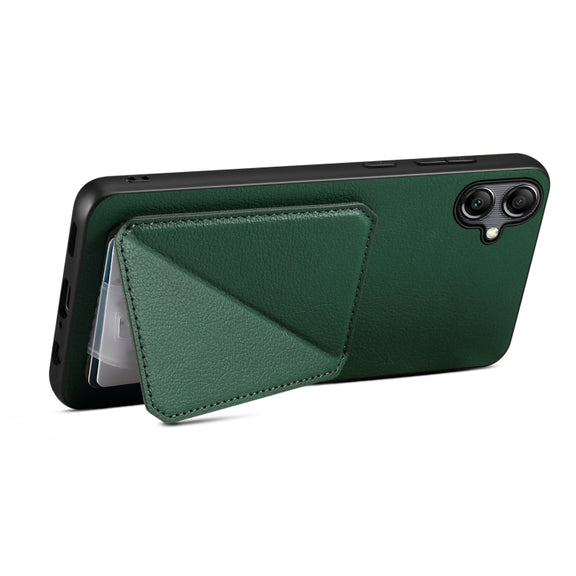 For Samsung Galaxy S23 Ultra 5G Denior Imitation Calf Leather Back Phone Case with Holder(Green)
