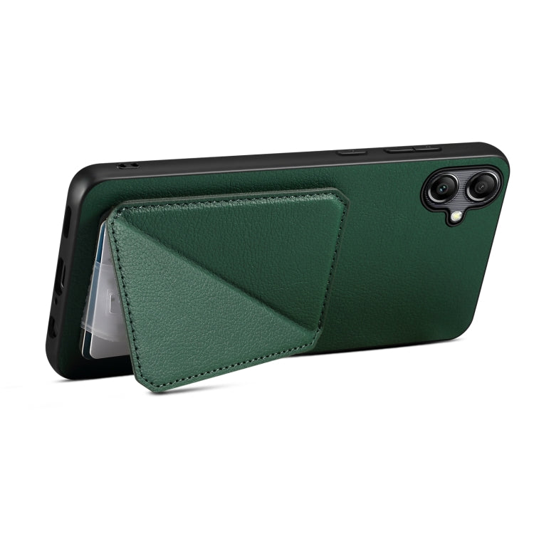 For Samsung Galaxy S23 Ultra 5G Denior Imitation Calf Leather Back Phone Case with Holder(Green)