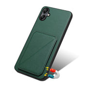 For Samsung Galaxy S23 Ultra 5G Denior Imitation Calf Leather Back Phone Case with Holder(Green)
