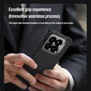 For Xiaomi 14 Pro NILLKIN Textured Prop Lens Protection Holder Nylon Precise Hole Phone Case(Black)