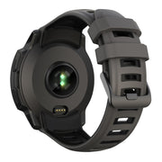 Compatible with Garmin Instinct 2X Two Color Silicone Watch Band(Black)