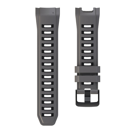 Compatible with Garmin Instinct 2X Two Color Silicone Watch Band(Black)