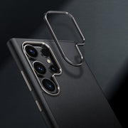 For Samsung Galaxy S24 5G Magsafe Magnetic Plain Leather Phone Case(Grey)