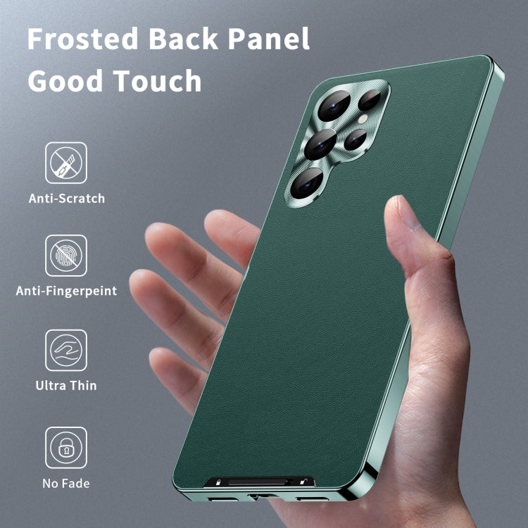 For Samsung Galaxy S23 Ultra 5G MagSafe Magnetic Plain Metal Phone Case(Green) - Galaxy S23 Ultra 5G Cases by PMC TechLife | Online Shopping South Africa | PMC TechLife