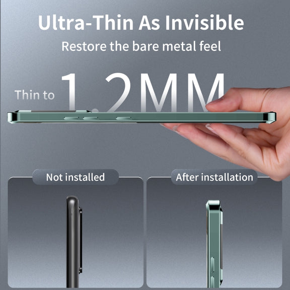For Samsung Galaxy S23 Ultra 5G MagSafe Magnetic Plain Metal Phone Case(Green)