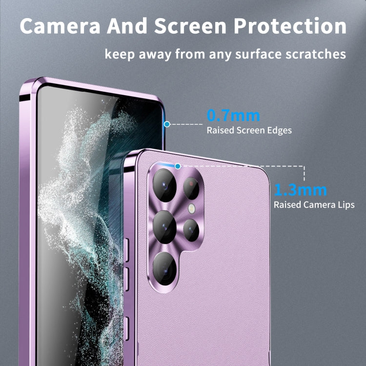 For Samsung Galaxy S23 Ultra 5G MagSafe Magnetic Plain Metal Phone Case(Purple) - Galaxy S23 Ultra 5G Cases by PMC TechLife | Online Shopping South Africa | PMC TechLife