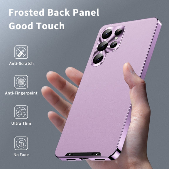 For Samsung Galaxy S24 Ultra 5G MagSafe Magnetic Plain Metal Phone Case(Purple)