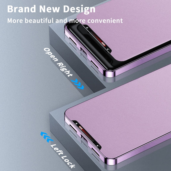 For Samsung Galaxy S24 Ultra 5G MagSafe Magnetic Plain Metal Phone Case(Purple)