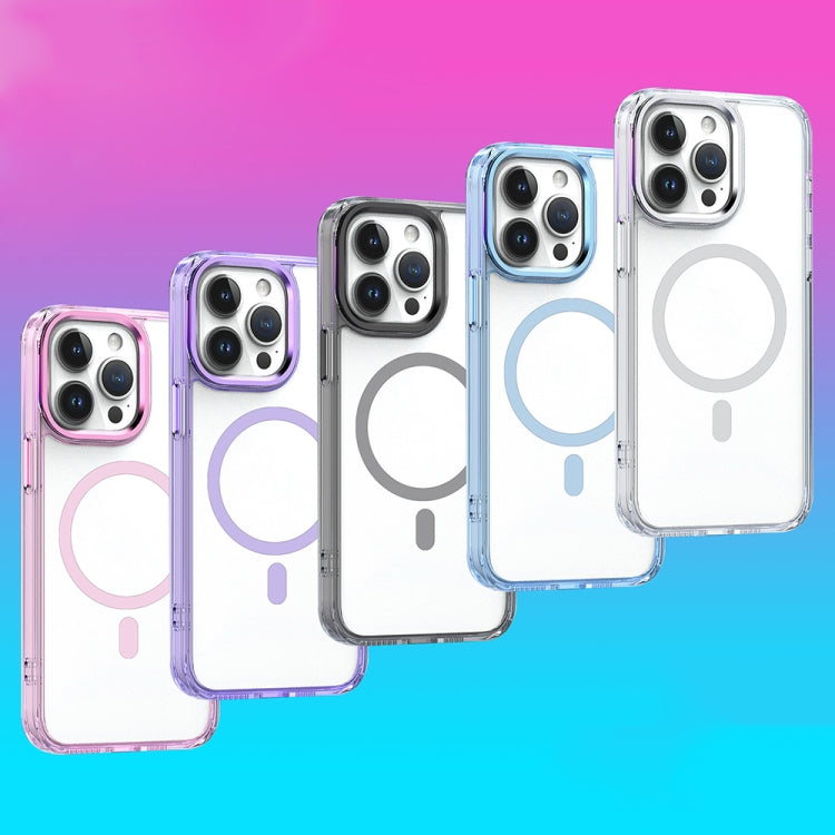 For iPhone 12 Pro Max MagSafe Magnetic Clear Phone Case(Pink)