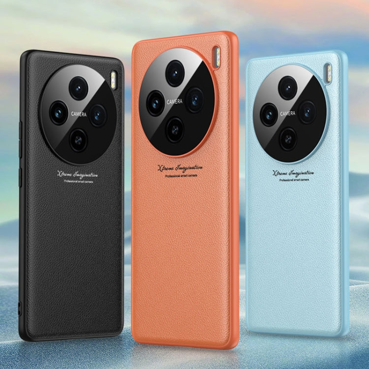 For vivo X100 Pro GKK Precision Hole Ultra-thin Full Coverage Leather Phone Case(Black)