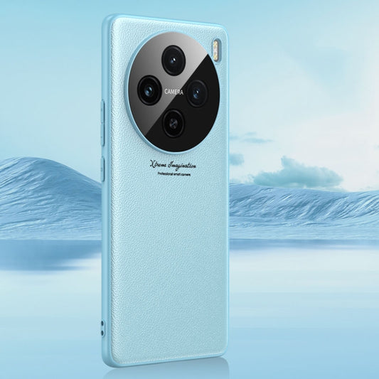 For vivo X100 GKK Precision Hole Ultra-thin Full Coverage Leather Phone Case(Blue) - vivo Cases by GKK | Online Shopping South Africa | PMC Jewellery | Buy Now Pay Later Mobicred